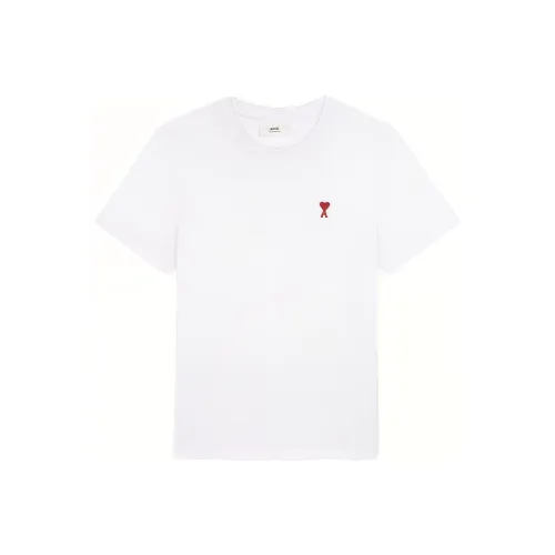 아미 스몰 하트 로고 티셔츠 화이트 - 22SS
