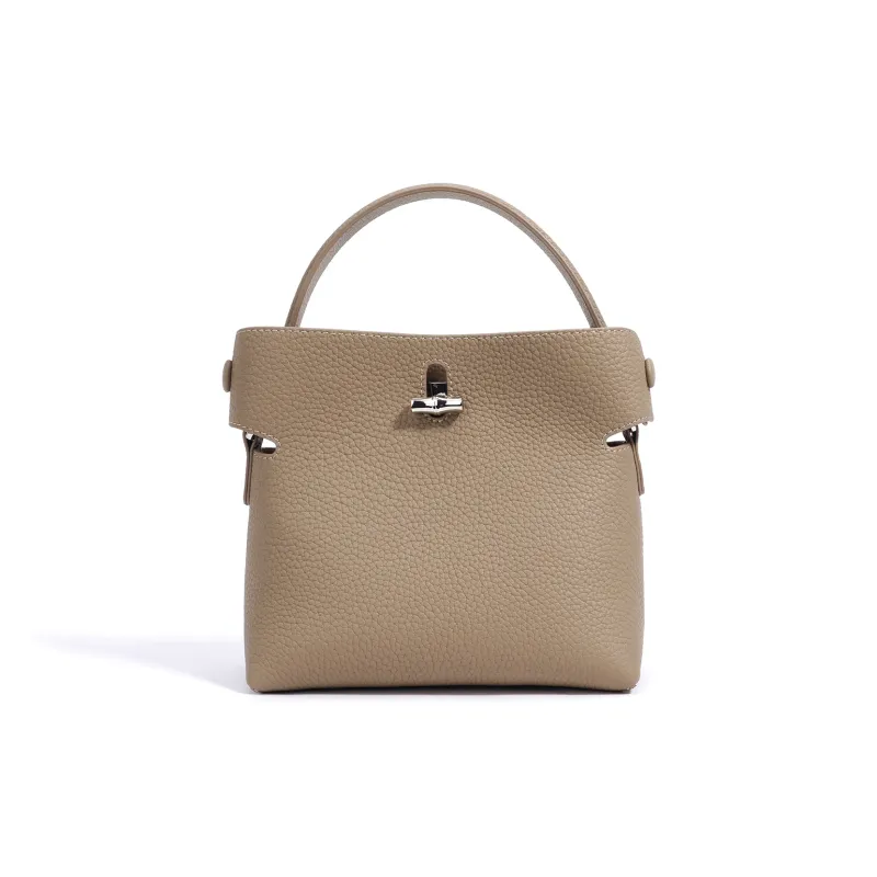 COURONNE Cow Leather Crossbody Bag, Bucket Bag, Handbag Regular Women's Multicolor-16