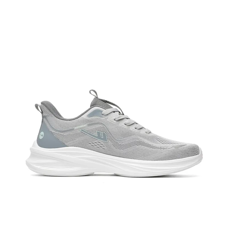 Warrior Breathable Lightweight Low Top Casual Training Long Distance Running Shoes Men's Light Gray-1