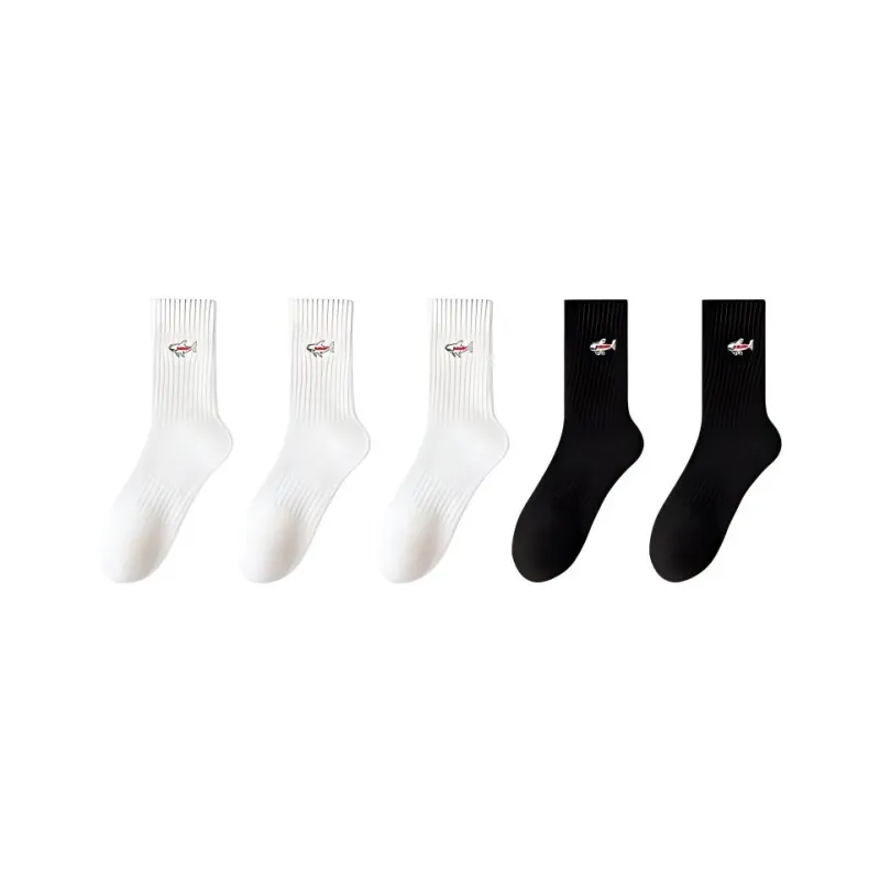 Temooues Mid Calf Socks Unisex 5 Pack-0