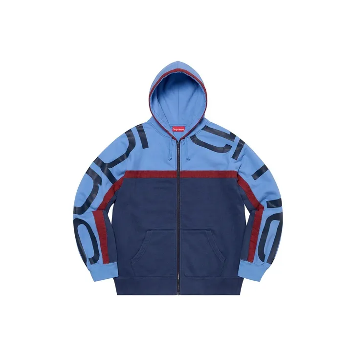 Supreme Big Logo Paneled Zip Up-3