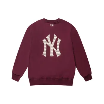 MLB Old Flower Sweatshirts Unisex Dark Purple