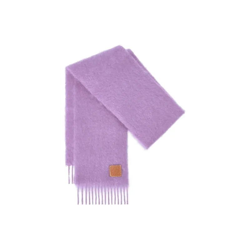 LOEWE Knit Scarves Women's Purple-3