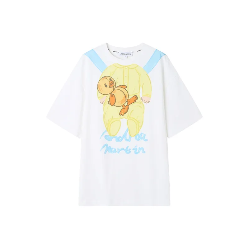 ANDREA MARTIN Drop Shoulder Sleeve T Shirt Women's-0
