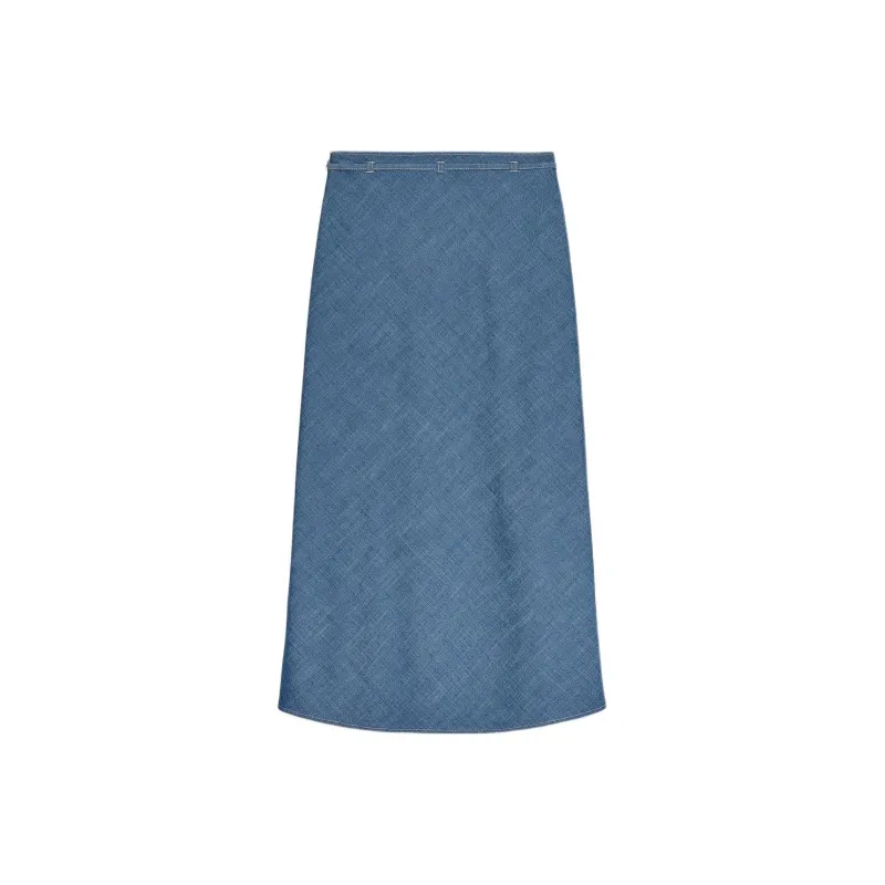 ZARA Casual Long Skirts Women's Blue-1