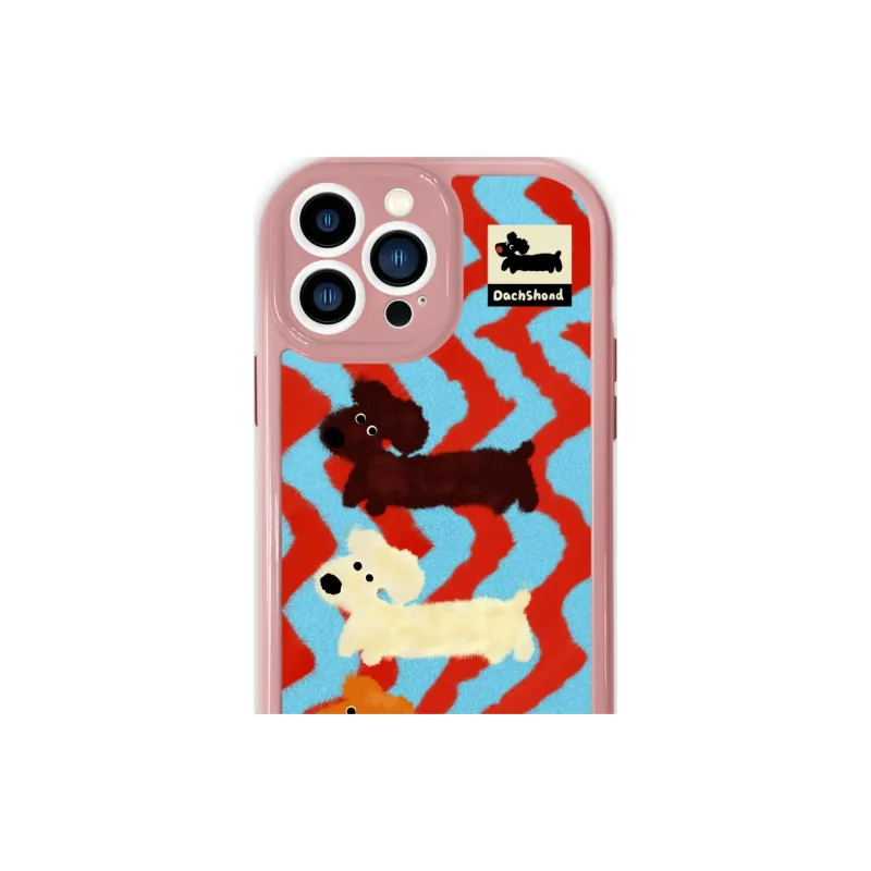 Sopi TPU Material 2 in 1 Cream Case Puppy Phone Cases Compatible With IPhone 16/15 Pro Max/Apple 13/14 Pro/Max-6