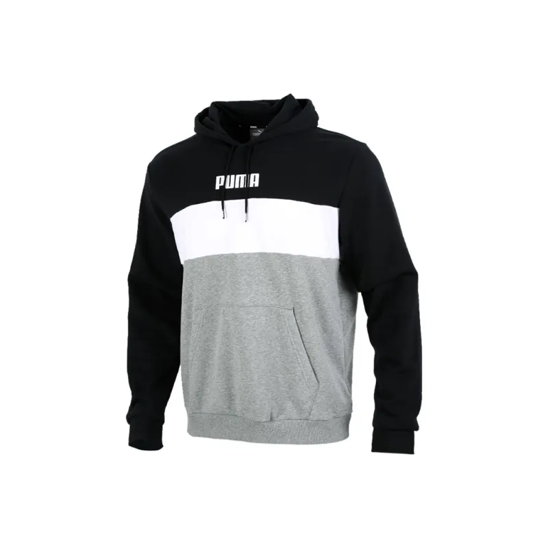 PUMA Sweatshirts Men Black White Gray Multicolor-0