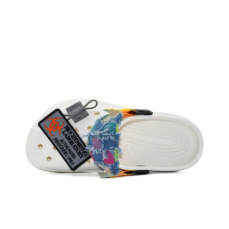 OUBT Urban Reconnaissance, 3D Effect Pocket Clogs Men's White-3