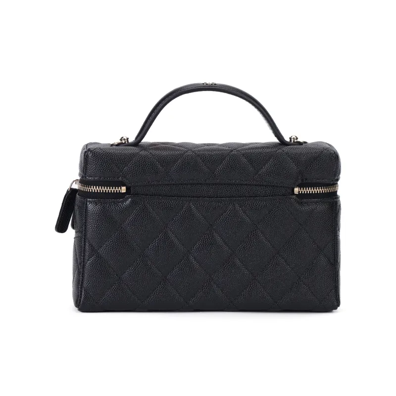 CHANEL Caviar Calfskin Shoulder Bag, Crossbody Bag, Handbag Women's Black-2