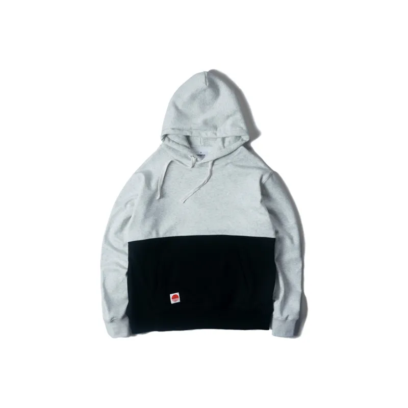 DAKYAM Hooded Loose Fit Sweatshirt Unisex Black & Gray-0