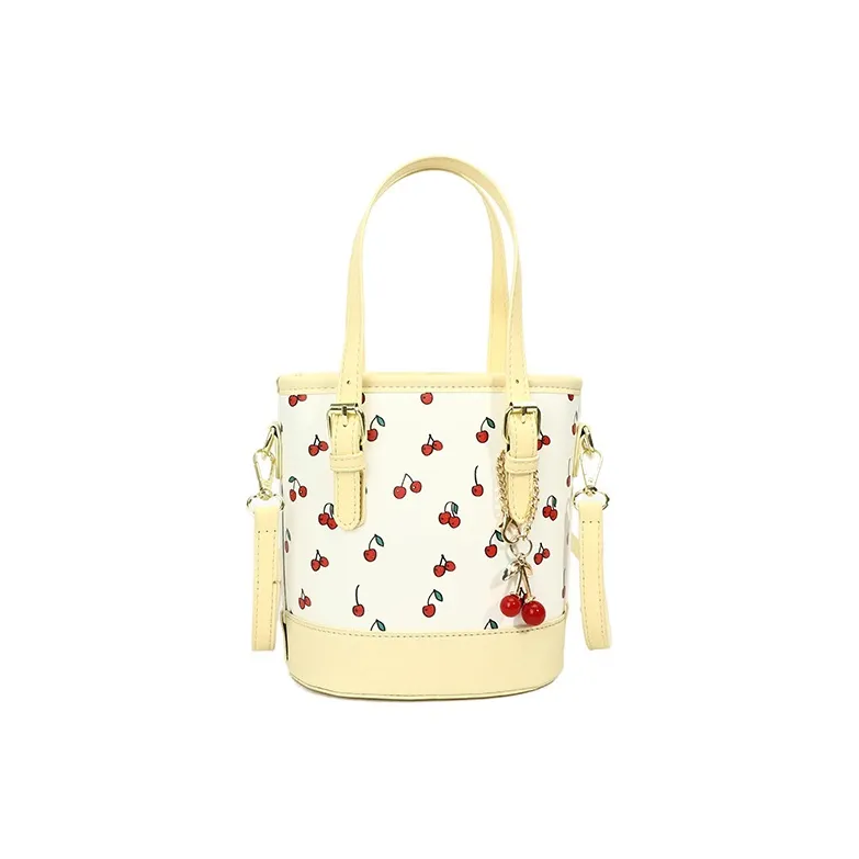 SWIMADE PU Handbag Regular Women's White/Burgundy/Yellow-7