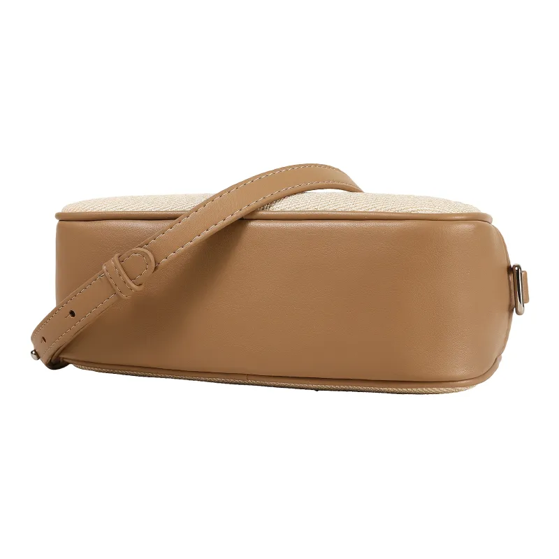 TOUTOU Synthetic Leather Crossbody Bag Regular Women's Cocoa Milk Tea Brown-2