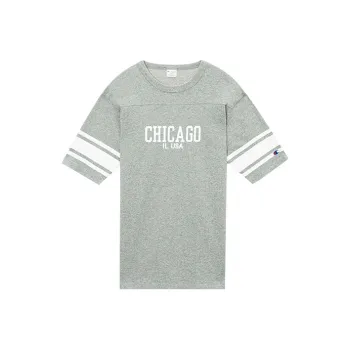 Champion Straight T Shirt Japan Version Unisex Oxford Gray