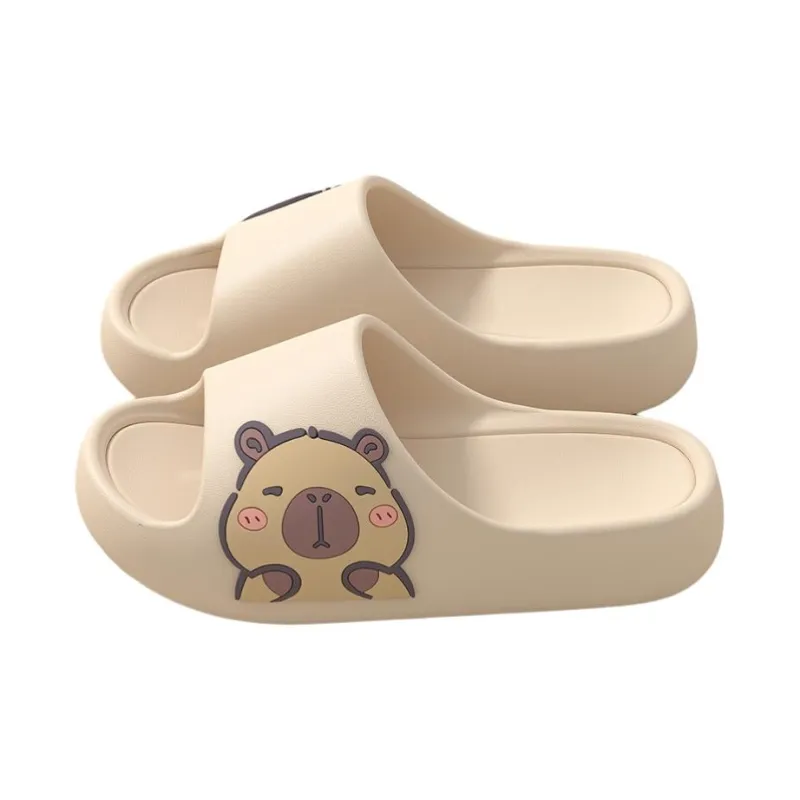 LUNNIFEIYA Slip Resistant, Squashy And Bouncy Feeling, Home Bathing Sandal Yellow, Purple, Black, Khaki-8