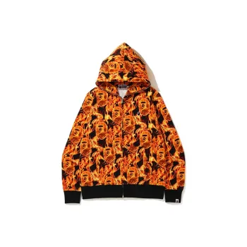 A BATHING APE Flame Shark Full Zip Hoodie