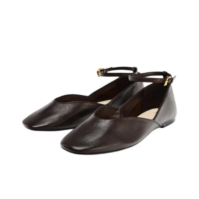 ZARA Casual Single Shoes 1cm Women's Brown-2