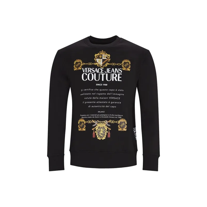 VERSACE JEANS COUTURE Sweatshirts Men Black-0