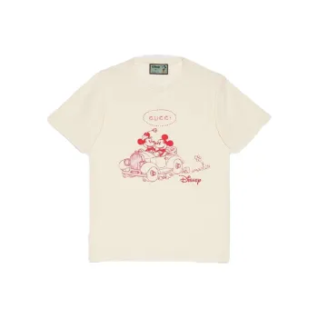 Disney X GUCCI T Shirts Men Beige
