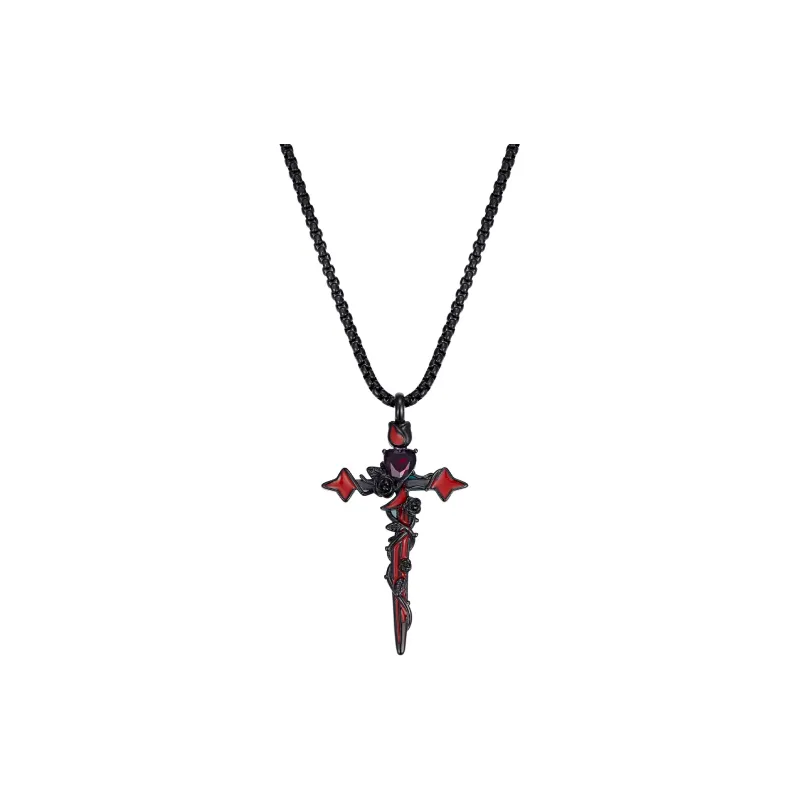 Cooraree Titanium Steel Necklaces Unisex-4