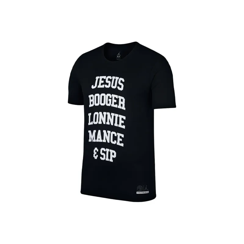 Jordan T Shirts Men Black-0