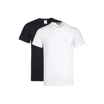 VERSACE T Shirts Men Black/White 2 Pack