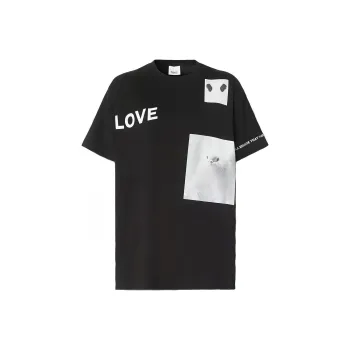 Burberry T Shirts Unisex Black