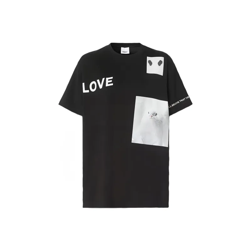Burberry T Shirts Unisex Black-0