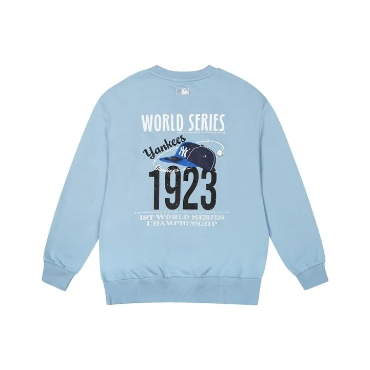 MLB New York Yankees Sweatshirts Unisex Sky Blue-0