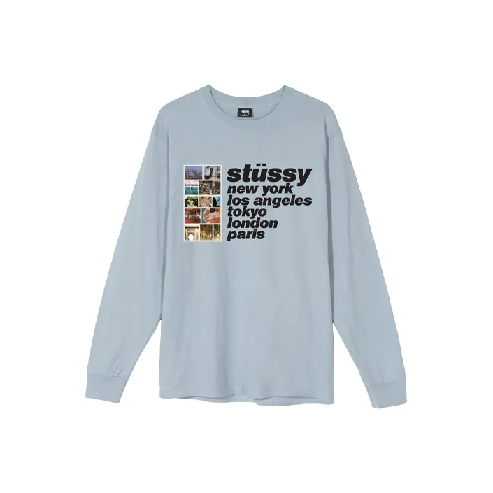 Stussy Italic Collage Long Sleeve Tee-2