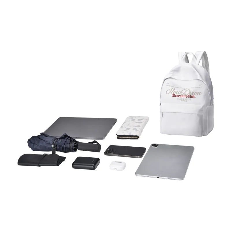 DRACONITE Polyester Backpack Laptop Bags Unisex White-20