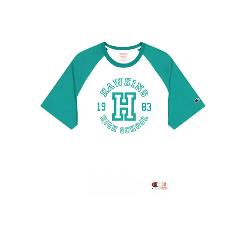 Champion x Stranger Things Raglan Sleeve T-Shirt Unisex White Green US Version