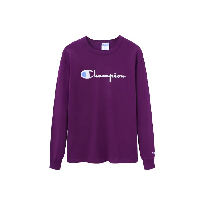Champion Crew Neck Regular Sweatshirt US Version Unisex Purple-0