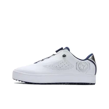 FILA On Green Anti Slip Wear Resistant Low Top Golf Shoes Men's White Blue