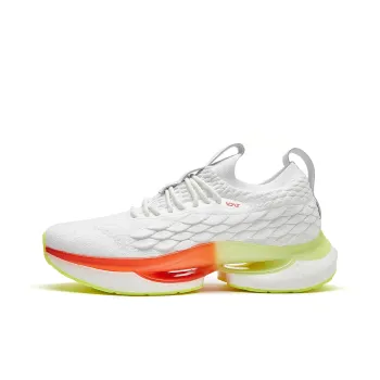 VOIT Slip Resistant, Breathable, Lightweight Low Top Marathon Running Shoes Unisex White