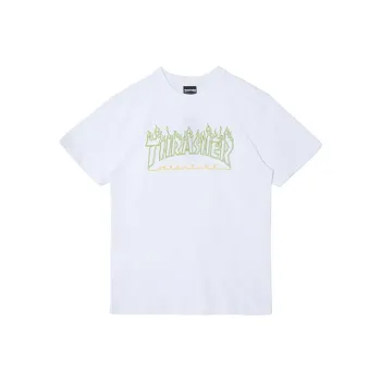 Thrasher Crew Neck Fitted Straight Short Sleeved T Shirt Japan Version Unisex White