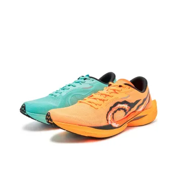 QIAODAN Feiteng 2 PRO Running Shoes Men Low Top Flying Shadow Orange Mars Green