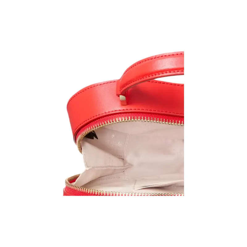 Kate Spade Smooth Leather Shoulder Bag, Crossbody Bag Women's Red Multicolor-5