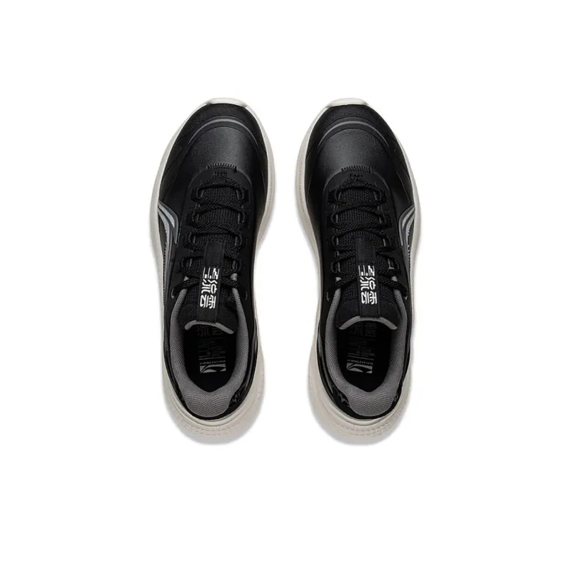 LiNing Liuyun Anti Slip Wear Resistant Low Top Casual Running Shoes Women's Black-3