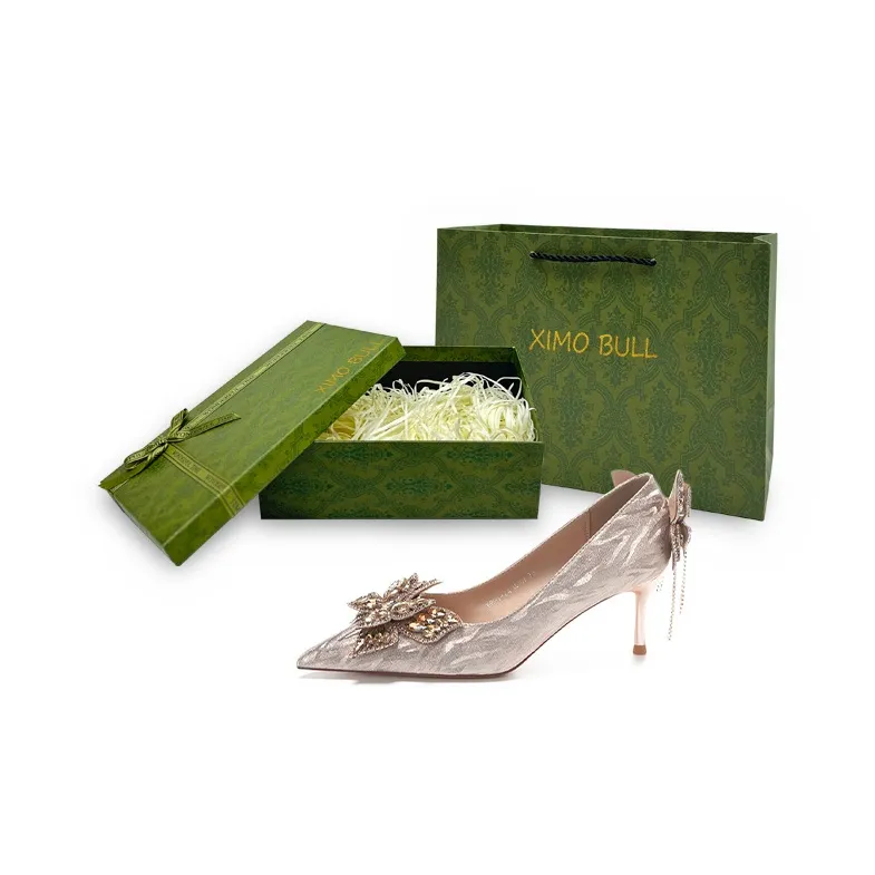 XIMO BULL High Heels Women's Champagne Gold-15