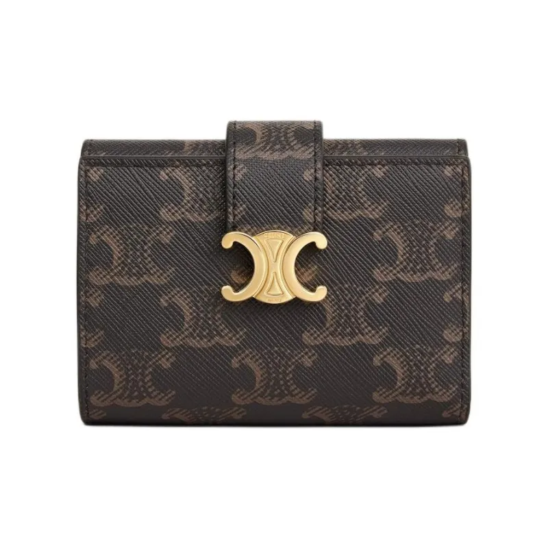 CELINE Victoire Canvas Wallet Regular Women's Brown-0