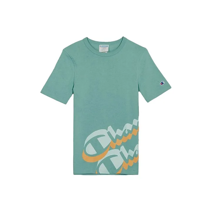 Champion Straight T-Shirt US Version Unisex Mint Green-0
