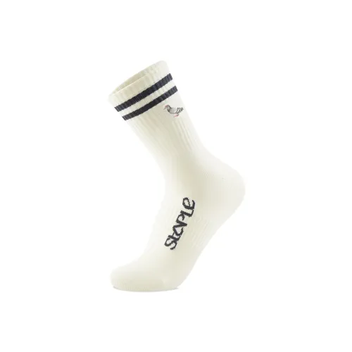 LiNing x Staple Mid Calf Socks Men's 1 Pack Ecru