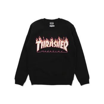 Thrasher Crew Neck Sweatshirt Japan Version Unisex Black