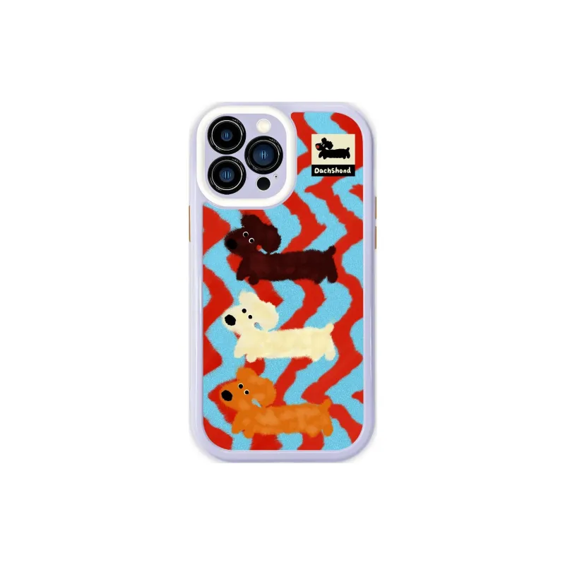 Sopi TPU Material 2 in 1 Cream Case Puppy Phone Cases Compatible With IPhone 16/15 Pro Max/Apple 13/14 Pro/Max-1