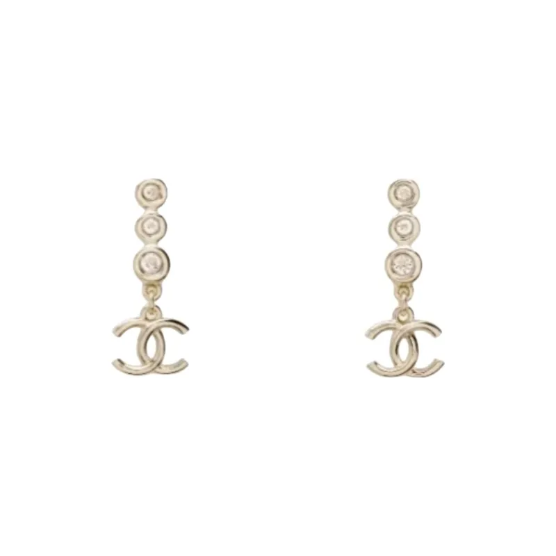 CHANEL Metal Earrings Unisex Gold-0