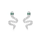 S925 Silver-Phantom Scale Stud Earrings, 1 Pair
