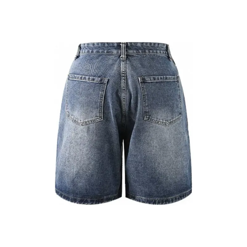 TESTUNG Denim Shorts Unisex-5