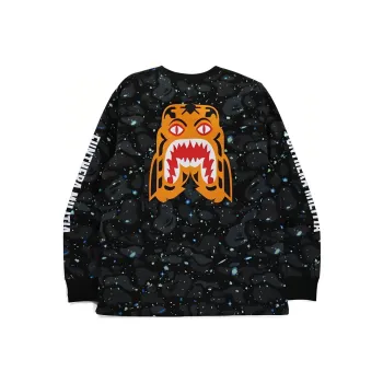A BATHING APE Space Camo Tiger L/S Tee