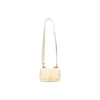 BVLGARI Serpenti Cabochon Calfskin Snake Head Bag, Portable Crossbody Bag, Shoulder Bag Mini Women's White