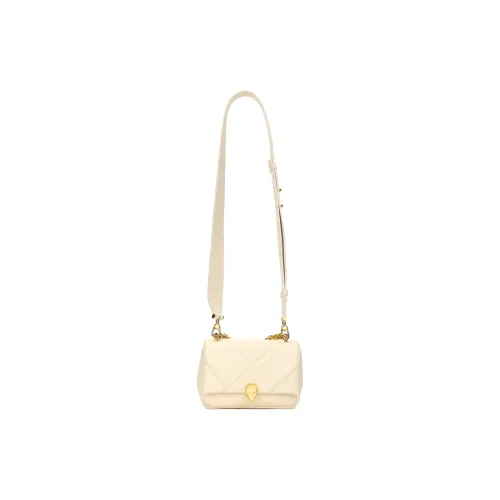 BVLGARI Serpenti Cabochon Calfskin Snake Head Bag, Portable Crossbody Bag, Shoulder Bag Mini Women's White
